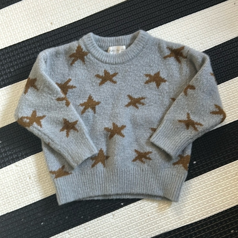 Rylee and Cru Blue Star Sweater